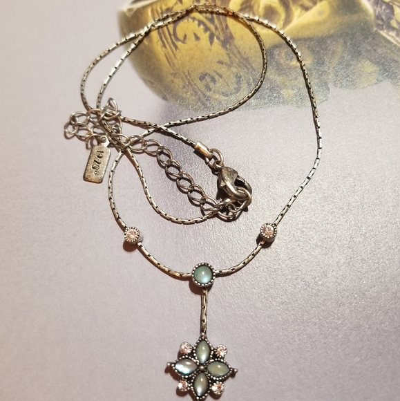 VTG 1928 Minimalist Victorian Inspired Flower drop Necklace - Picture 7 of 7